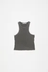 Acne Studios Ribbed Vest In Gray