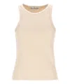 Acne Studios Top Débardeur En Coton In Beige