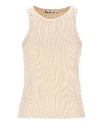 Acne Studios Sleeveless Racerback Tank Top In Beige