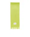 Acne Studios Tassel Logo Scarf In Yellow