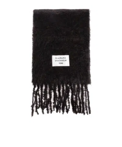 Acne Studios Tassel Scarf In Black