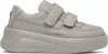 Acne Studios Leather Platform Sneakers In Aa5 Taupe Grey