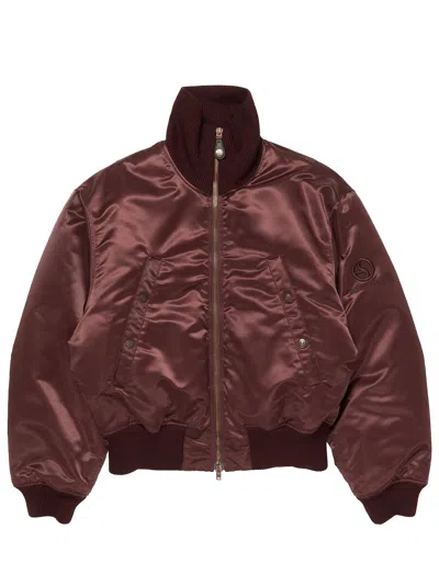 Acne Studios Technical Bomber Jacket In Brown
