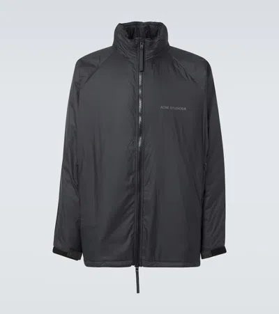 Acne Studios Black Water-repellent Down Jacket In Grey