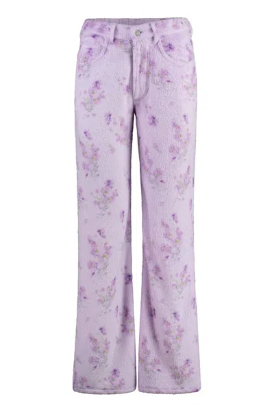 Acne Studios Technical Fabric Trousers In Lilac