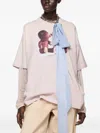 Acne Studios Teddy-bear-print T-shirt In Pink
