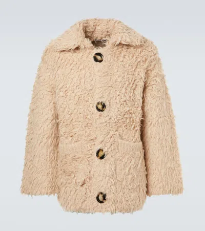 Acne Studios Textured Alpaca-blend Cardigan In Neutral