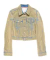 Acne Studios Textured Denim Jacket In Brown
