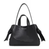 Acne Studios Textured Grained Leather Shoulder Bag In Black