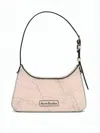 Acne Studios Textured Leather Shoulder Bag With Adjustable Strap In White