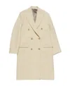 Acne Studios Textured Wool-blend Double-breasted Coat In Nude