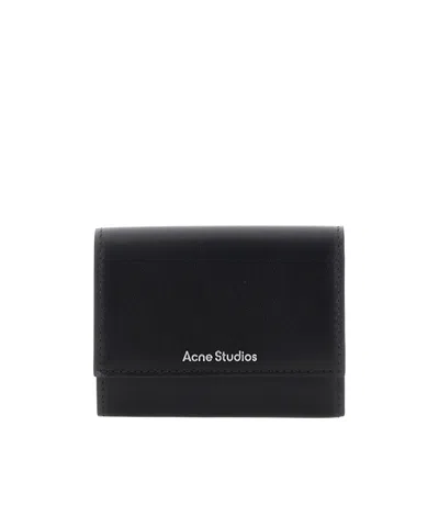 ACNE STUDIOS ACNE STUDIOS LOGO DETAILED TRIFOLD WALLET