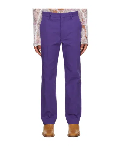 Acne Studios Purple Three-pocket Trousers In Bmz Electric Purple