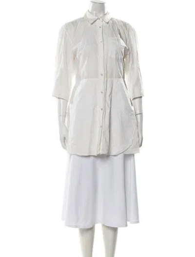 Pre-owned Acne Studios Three-quarter Sleeve Button-up Top In Neutral