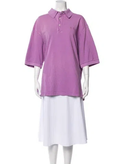 Pre-owned Acne Studios Three-quarter Sleeve Polo In Purple