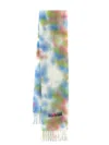 Acne Studios Tie-dye Brushed Scarf In Green
