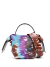 Acne Studios Tie-dye Knotted Tote Bag In Brown