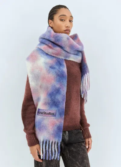 Acne Studios Tie-dye Scarf In Purple