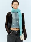 Acne Studios Women Narrow Tie-dye Wool Scarf In Blue