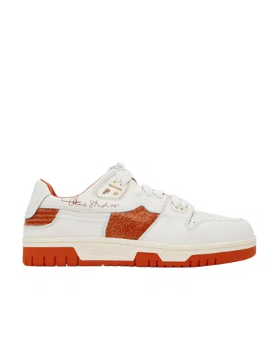 Acne Studios Tie Low-top Casual Sneakers In White