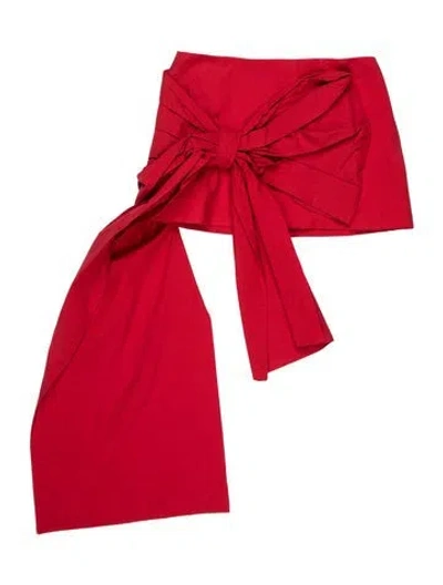 Pre-owned Acne Studios Tie Neck Sleeveless Top In Red