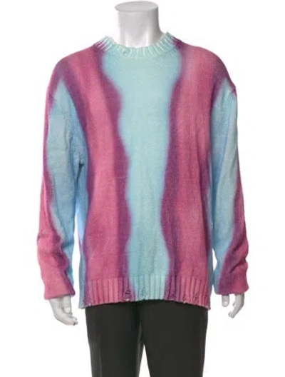 Pre-owned Acne Studios Tie-dye Print Crew Neck Pullover In Pink