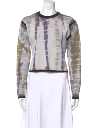 Pre-owned Acne Studios Tie-dye Print Crew Neck Top In Multi