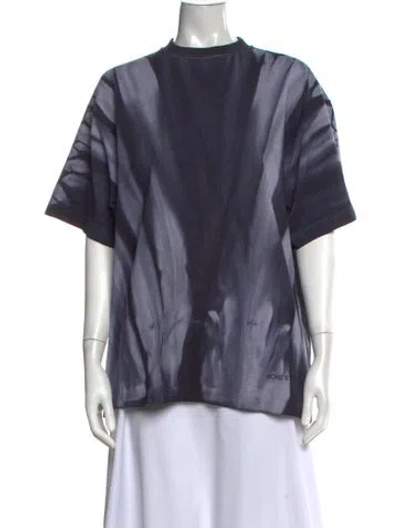 Pre-owned Acne Studios Tie-dye Print Crew Neck T-shirt In Black