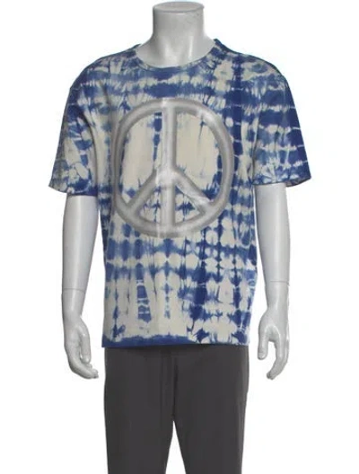 Pre-owned Acne Studios Tie-dye Print Crew Neck T-shirt In Blue