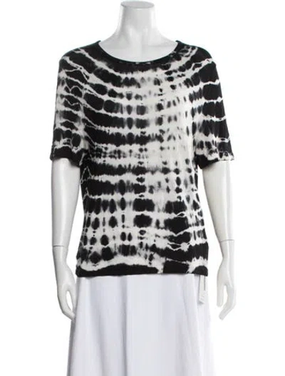 Pre-owned Acne Studios Tie-dye Print Crew Neck T-shirt In White