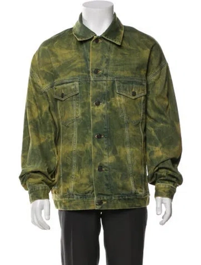 Pre-owned Acne Studios Tie-dye Print In Green