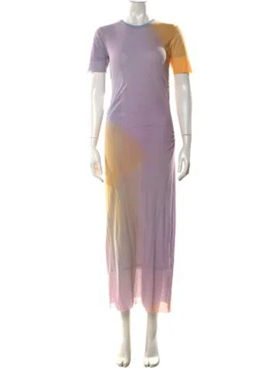 Pre-owned Acne Studios Tie-dye Print Long Dress W/ Tags In Purple