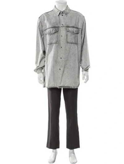 Pre-owned Acne Studios Tie-dye Print Long Sleeve Shirt In Gray