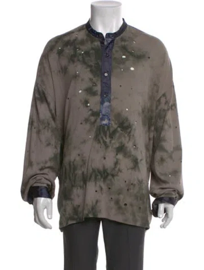 Pre-owned Acne Studios Tie-dye Print Long Sleeve Shirt In Multi