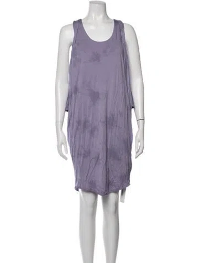 Pre-owned Acne Studios Tie-dye Print Mini Dress In Purple