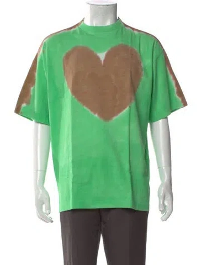 Pre-owned Acne Studios Tie-dye Print Short Sleeve Shirt W/ Tags In Green