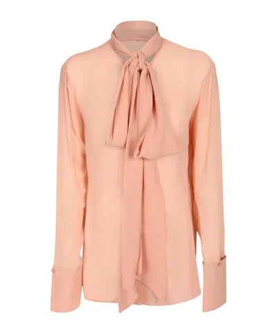 Acne Studios Tie-neck Shirt In Pink