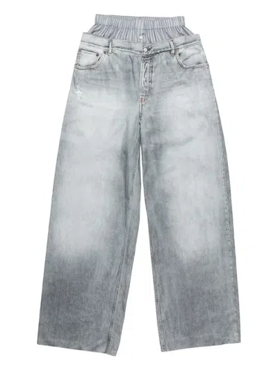 Acne Studios Elastic Waist Casual Pants In Gray