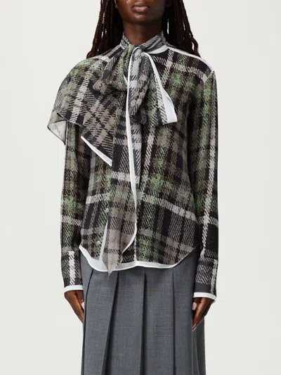 Acne Studios Top  Woman Color Green In Animal Print