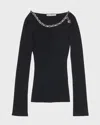 Acne Studios Topp Knit Silver Charm Svart