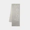 Acne Studios Toronty Logo Contrast R Mini Scarf -  - Wool - Grey In White