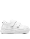 Acne Studios Touch-strap Platform Sneakers In 白色