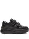 Acne Studios Touch-strap Platform Sneakers In Black