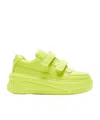 Acne Studios Touch-strap Platform Sneakers In Green