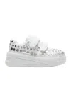 Acne Studios Touch-strap Platform Sneakers In White