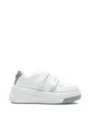 Acne Studios Touch-strap Platform Sneakers In White