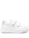 Acne Studios Touch-strap Platform Sneakers In White