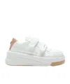Acne Studios Touch-strap Leather Sneakers In White