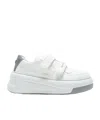 Acne Studios Touch-strap Platform Sneakers In White