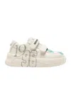 Acne Studios Touch-strap Platform Sneakers In White